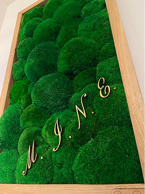 Mechový obraz kopečkový s logem